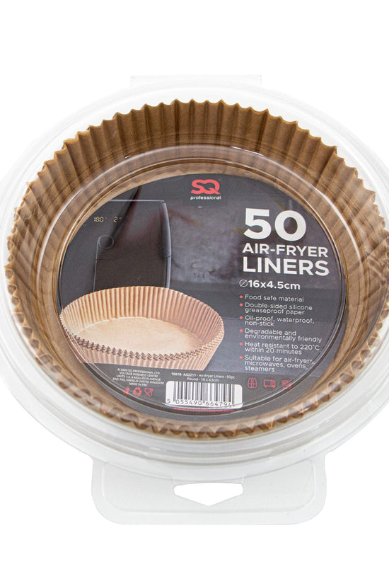 SQ Kitchen Baking Brown Paper Air Fryer Liners Pack of 50 Round Liners