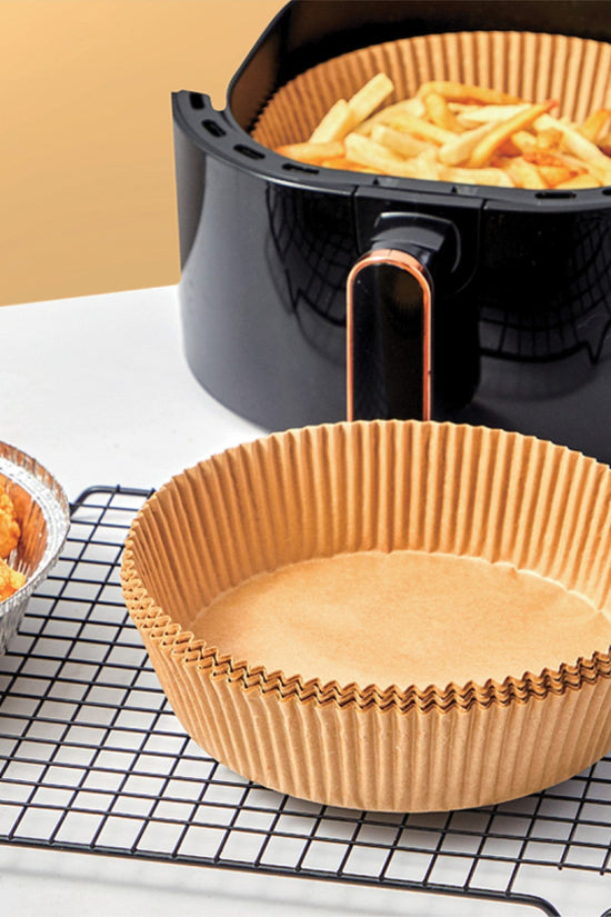 SQ Kitchen Baking Brown Paper Air Fryer Liners Pack of 50 Round Liners