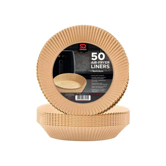 SQ Kitchen Baking Brown Paper Air Fryer Liners Pack of 50 Round Liners