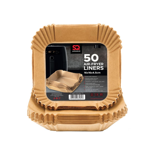 SQ Brown Paper Air Fryer Liners 16x16 cm 50 pcs