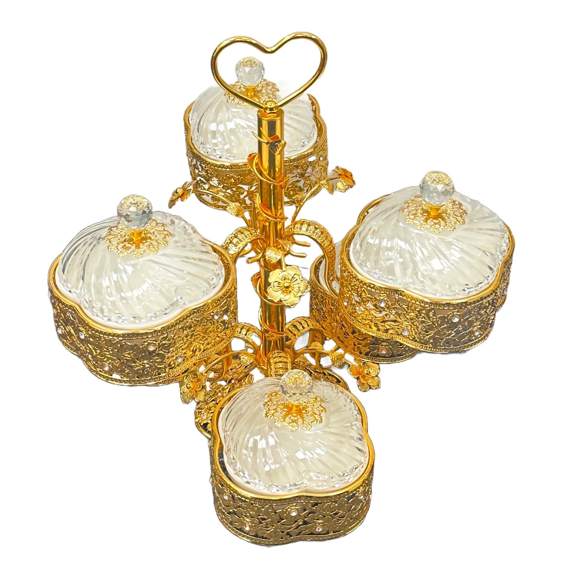 Elegant 2Tier Gold Serving Tray for Stylish Party Hosting