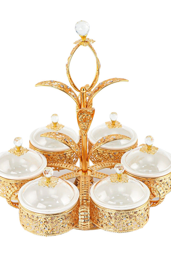 Elegant Gold Round Party Serving Tray 42 x 445 cm