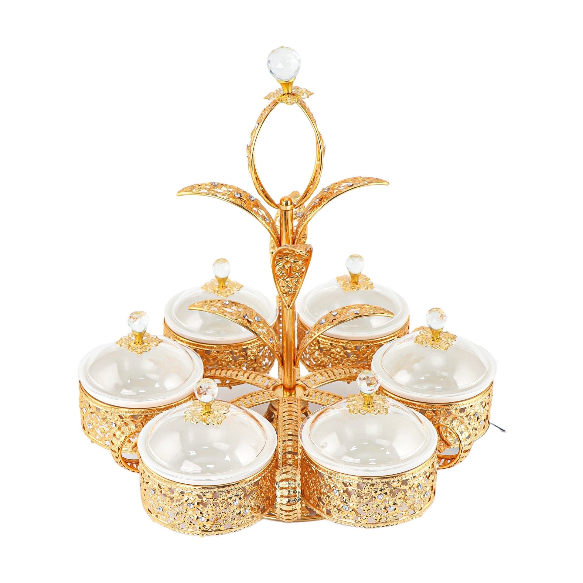 Elegant Gold Round Party Serving Tray 42 x 445 cm