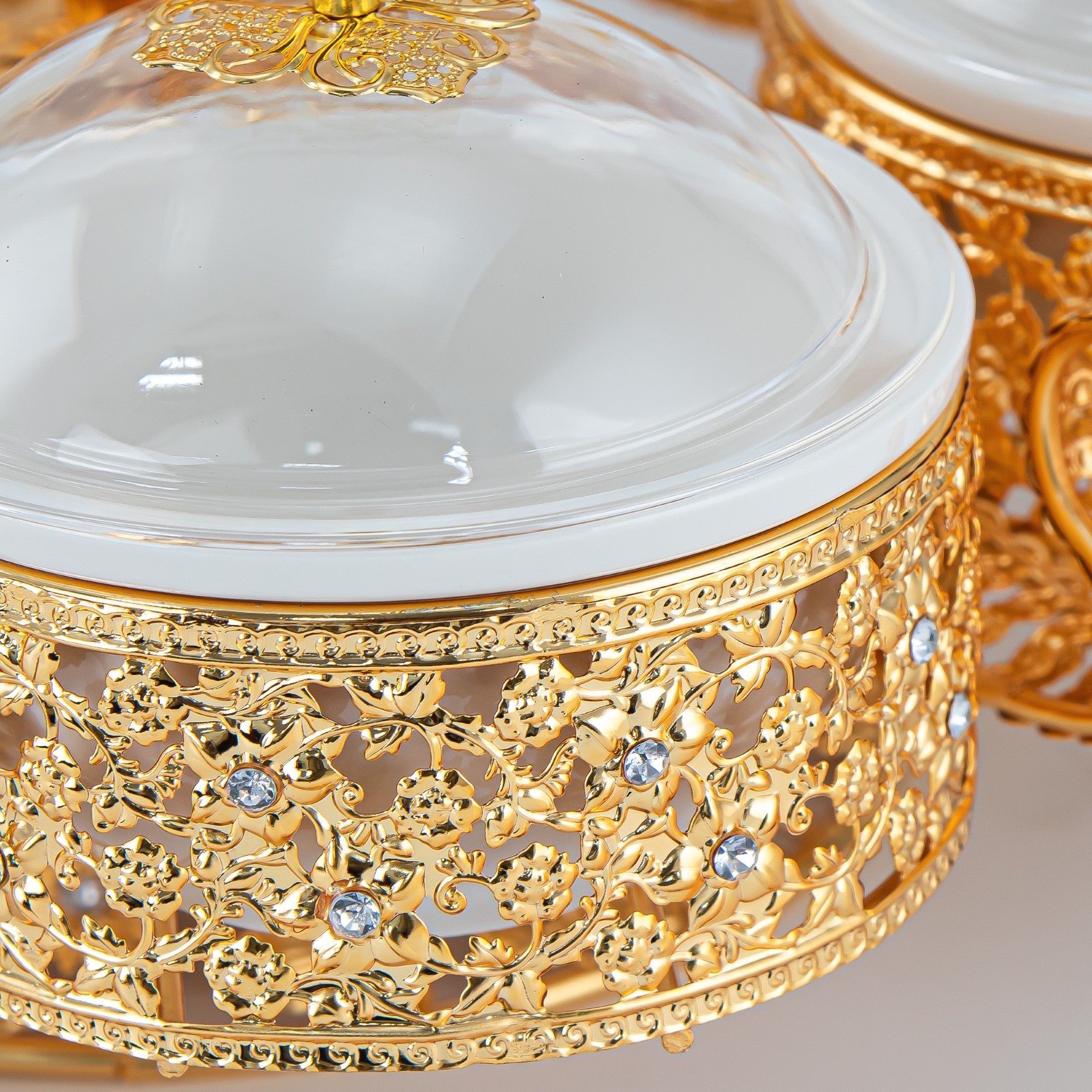 Elegant Gold Round Party Serving Tray 42 x 445 cm