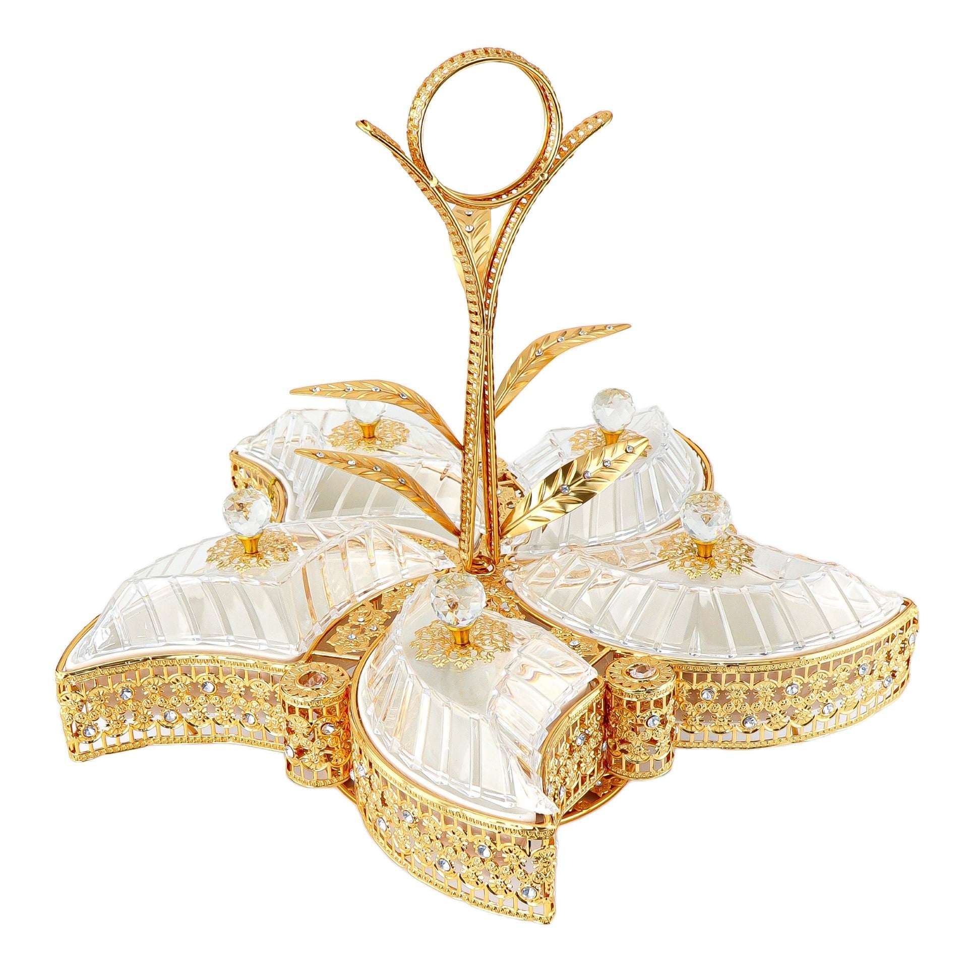 Elegant Gold Clamshell Serving Tray Durane E0483C 55 x 46 cm
