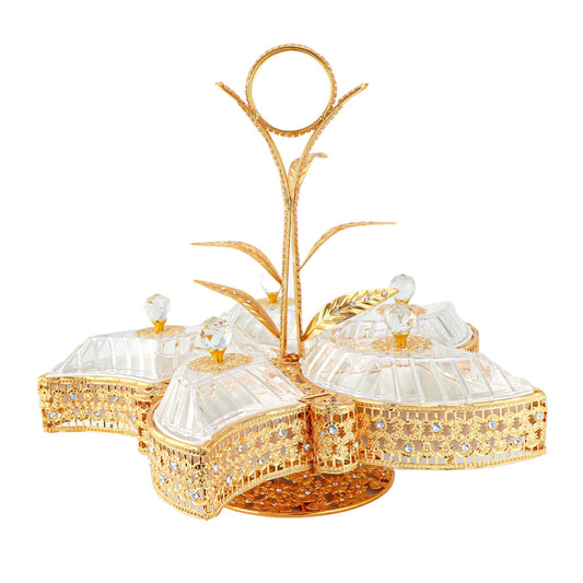 Elegant Gold Clamshell Serving Tray Durane E0483C 55 x 46 cm