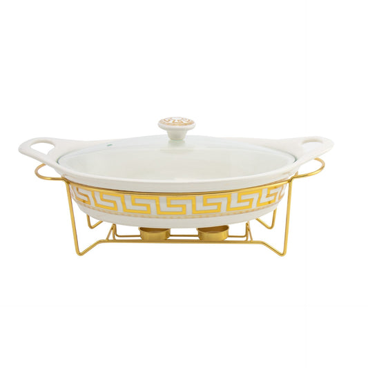 Elegant SQ Professional Durane Porcelain Chafing Dish Set