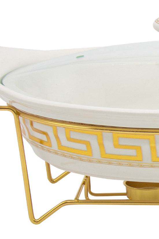 Elegant SQ Professional Durane Porcelain Chafing Dish Set