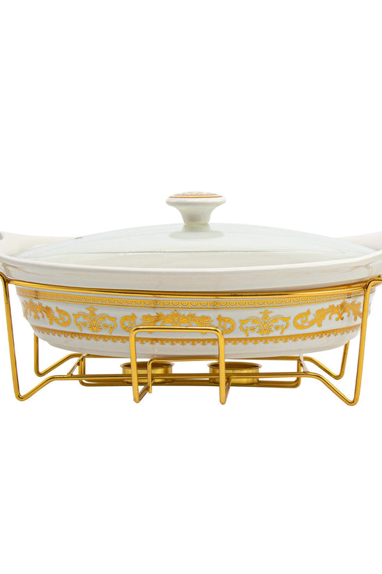 Elegant SQ Professional Durane Porcelain Chafing Dish Set