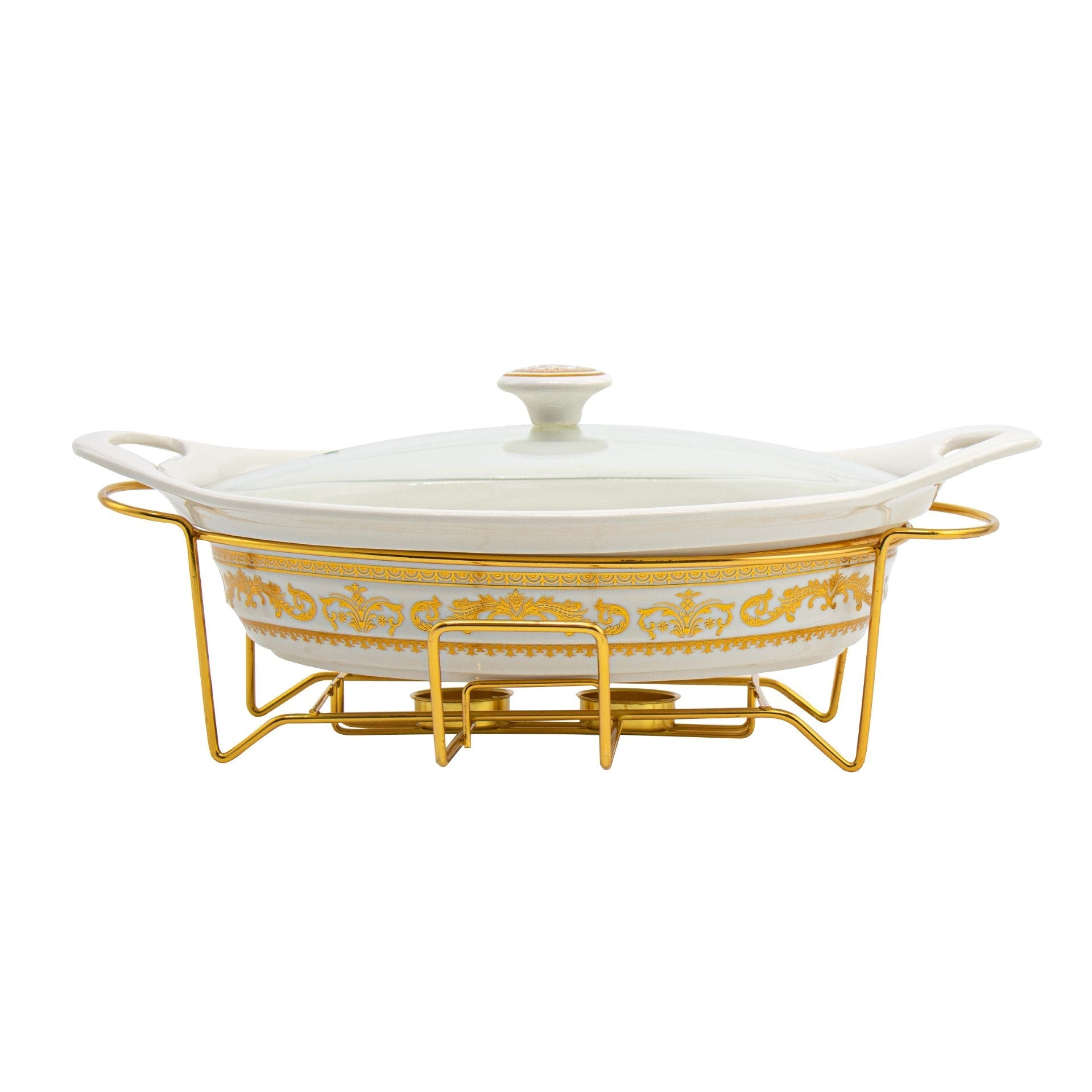 Elegant SQ Professional Durane Porcelain Chafing Dish Set