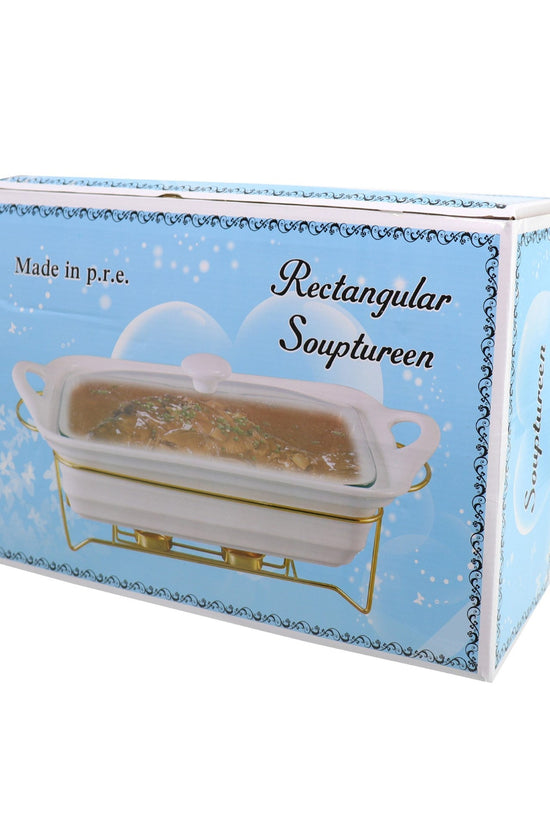 Elegant SQ Professional Durane Porcelain Chafing Dish Set