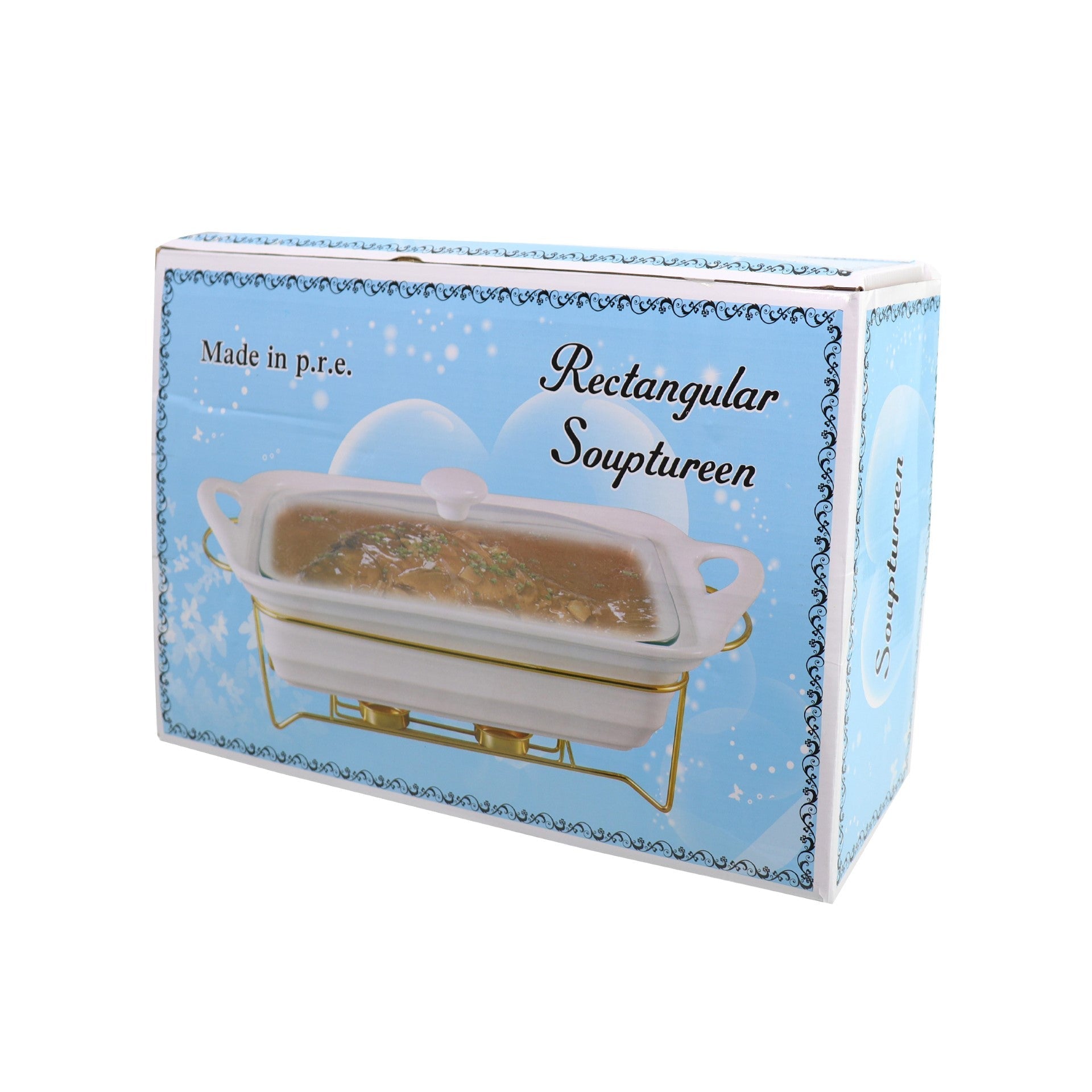 Elegant SQ Professional Durane Porcelain Chafing Dish Set