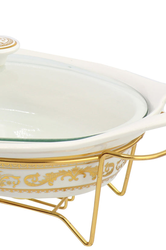 Elegant SQ Professional Durane Porcelain Chafing Dish Set