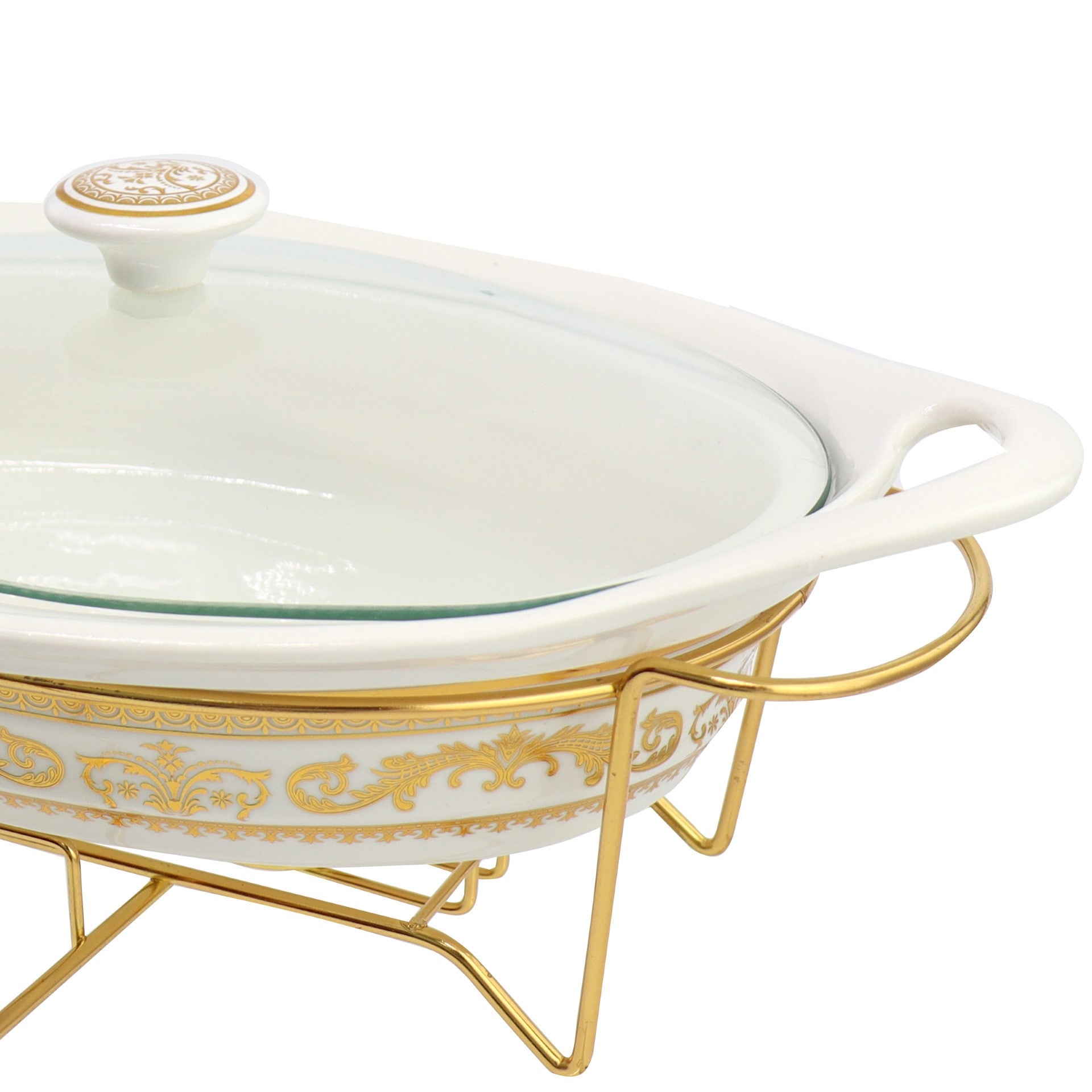 Elegant SQ Professional Durane Porcelain Chafing Dish Set