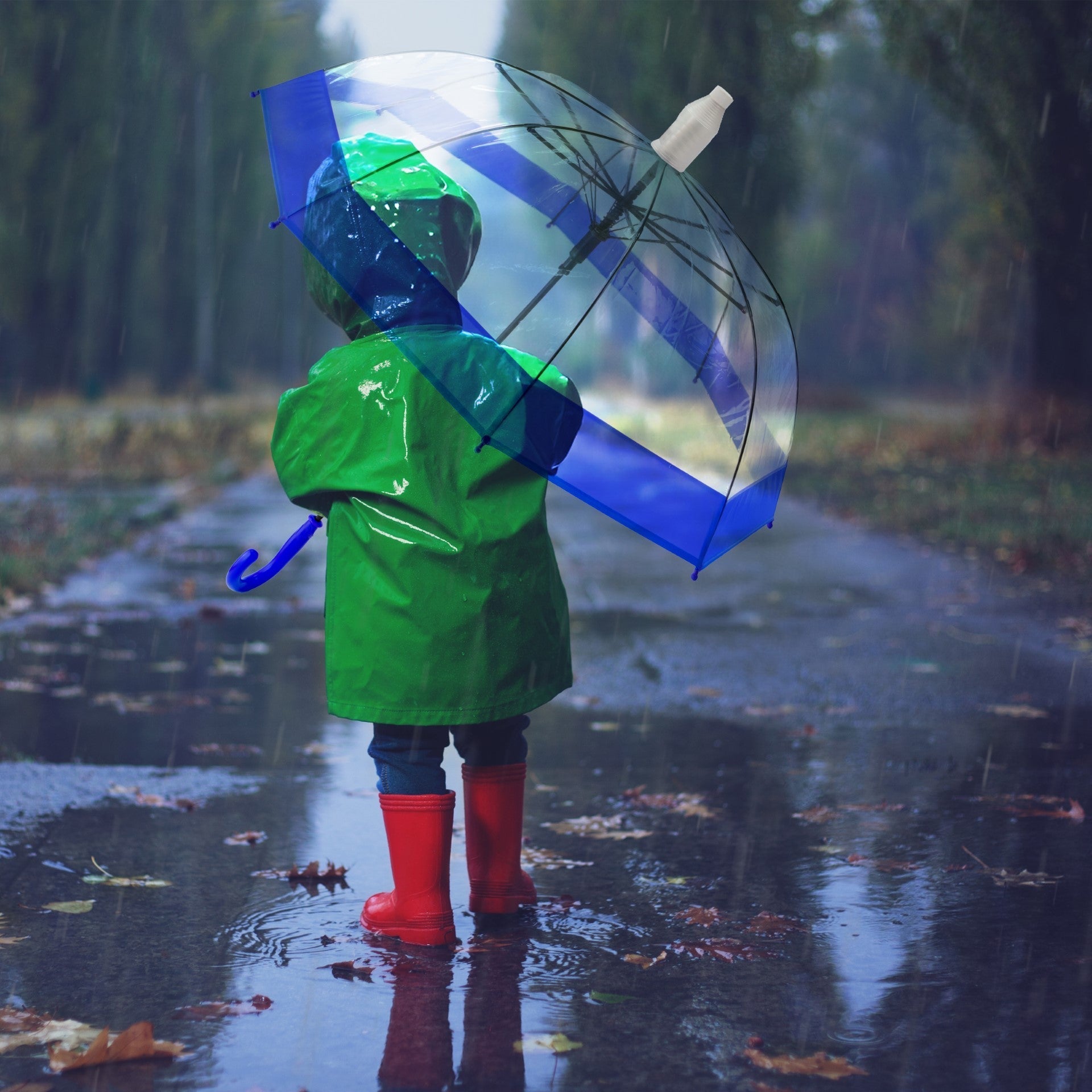 Durane Clear Kids Umbrella with Cover Fun Functional Protection for Little Ones