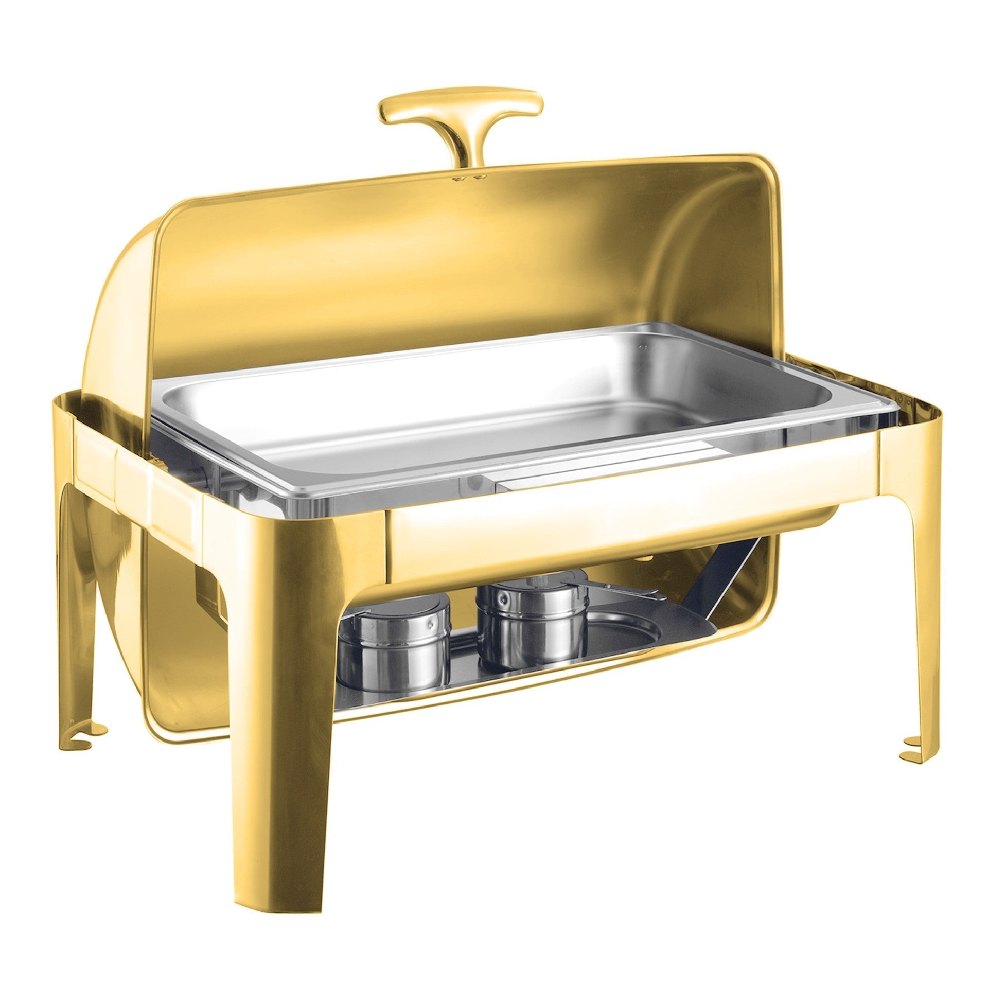 SQ Professional Banquet Chafing Dish Roll Top Oblong Gold 9L
