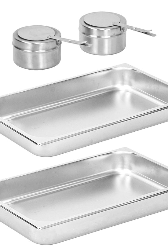 SQ Professional Banquet Chafing Dish Roll Top Oblong Gold 9L