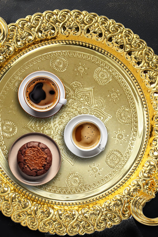 Elegant Gold Party Serving Tray Set by SQ Professional Set of 3