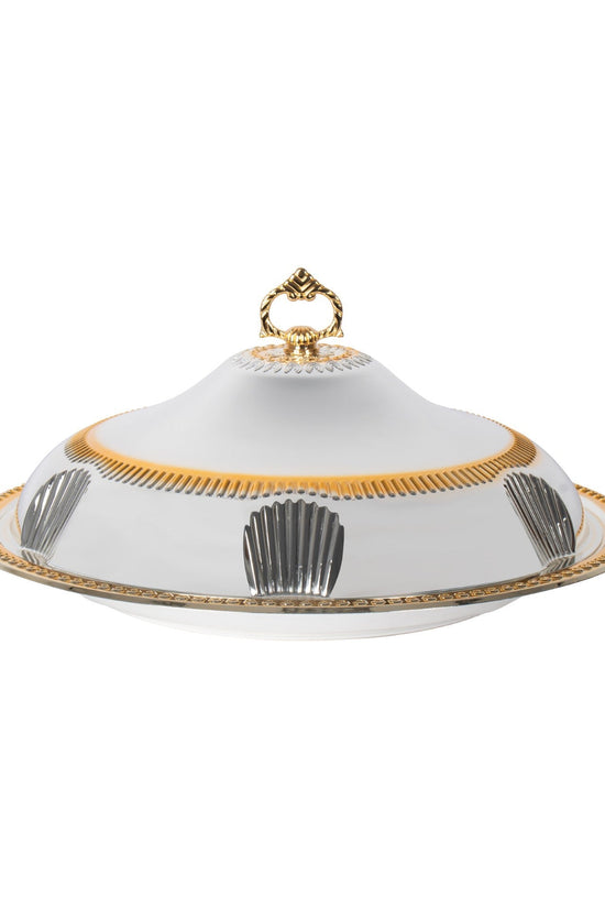 Elegant SQ Professional Durane Ornate Party Food Serving Cloche with Tray