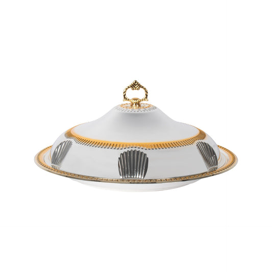Elegant SQ Professional Durane Ornate Party Food Serving Cloche with Tray