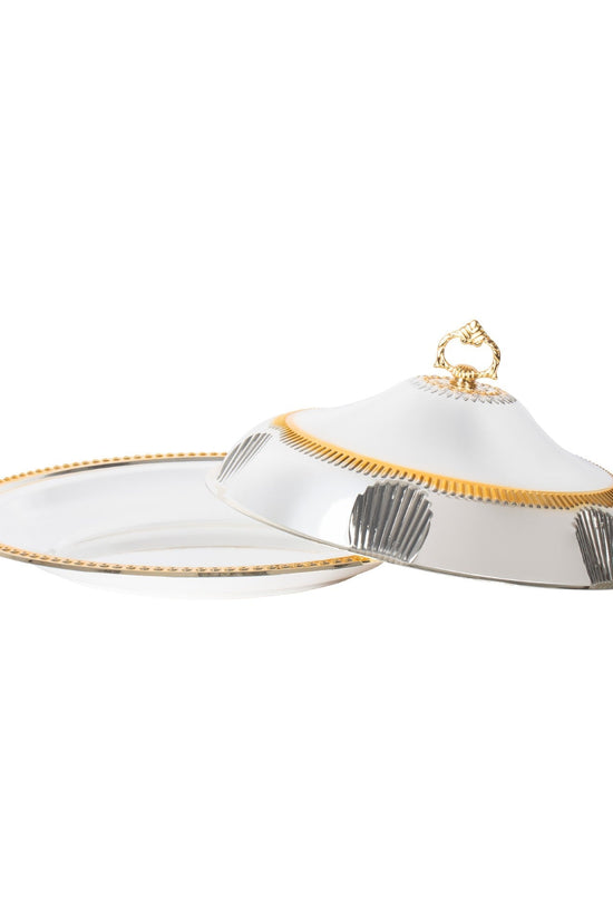 Elegant SQ Professional Durane Ornate Party Food Serving Cloche with Tray
