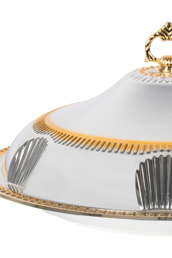 Elegant SQ Professional Durane Ornate Party Food Serving Cloche with Tray
