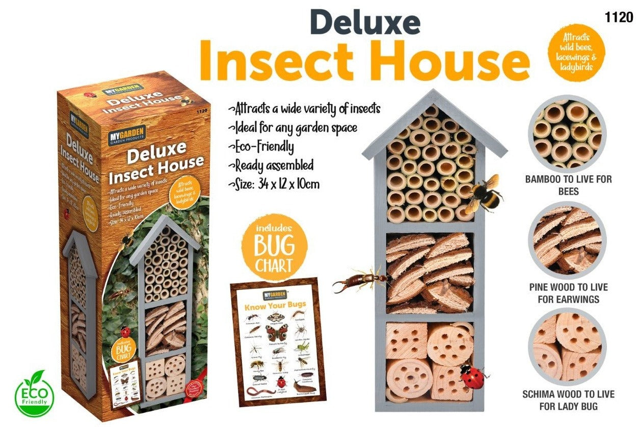 EcoFriendly Deluxe Insect Hotel Attract a Variety of Beneficial Insects