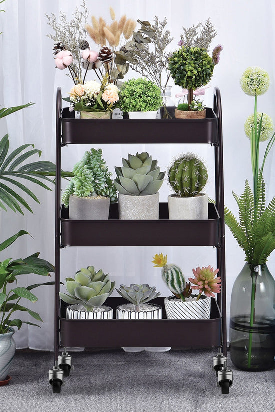 SQ Professional Durane Kitchen Trolley Storage Rack 3 Tier Organizer