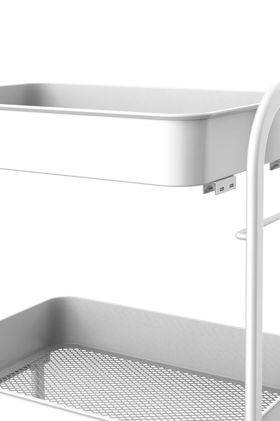 SQ Professional Durane Kitchen Trolley Storage Rack 3 Tier White Organizer