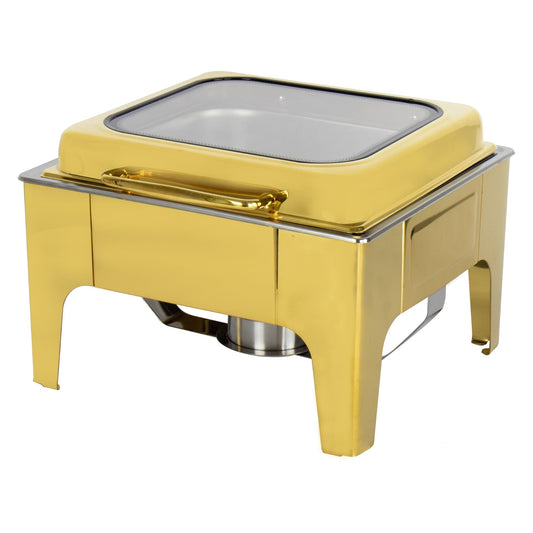 Elegant Gold Square Chafing Dish 6L Capacity