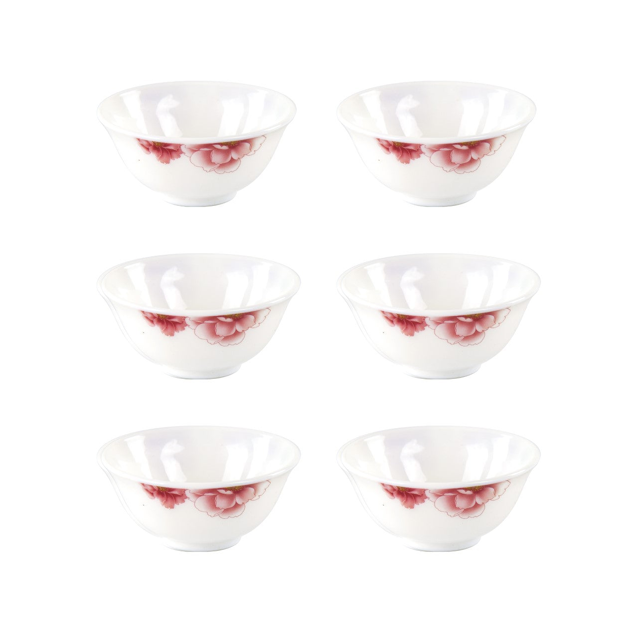 Elegant Opal Glass Snack Bowls Set of 6 10x4cm