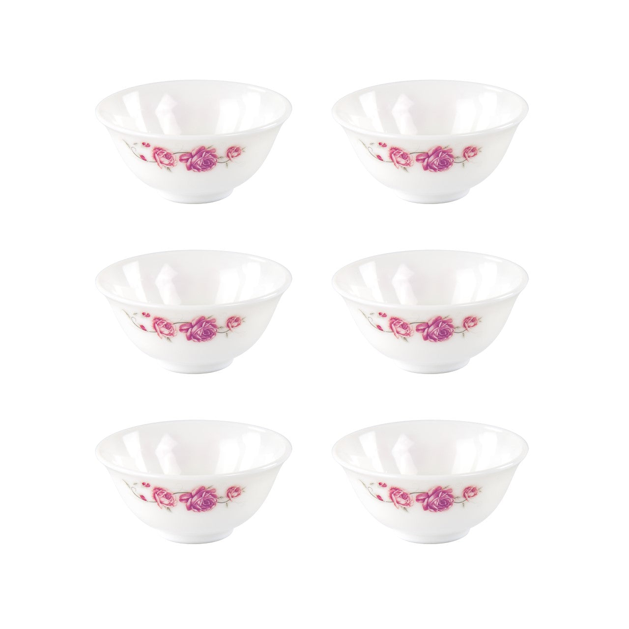Elegant Opal Glass Serving Dish Snack Bowl Set Set of 6