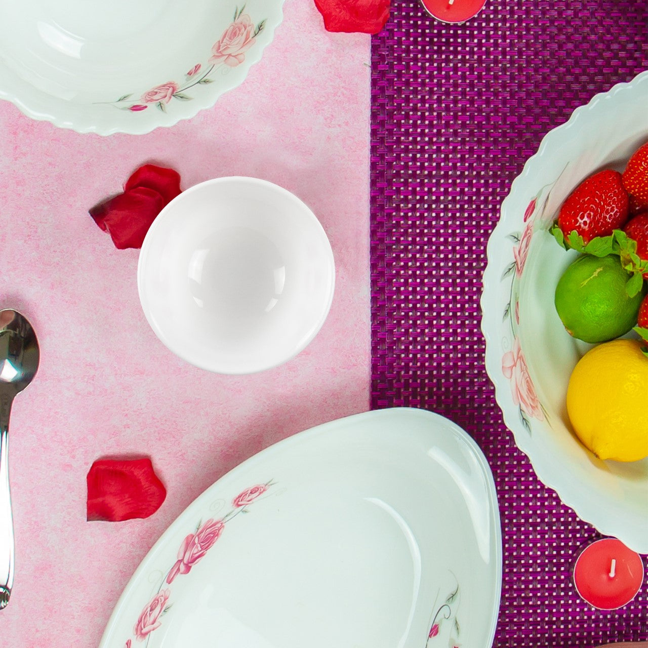 Elegant Opal Glass Serving Dish Snack Bowl Set Set of 6