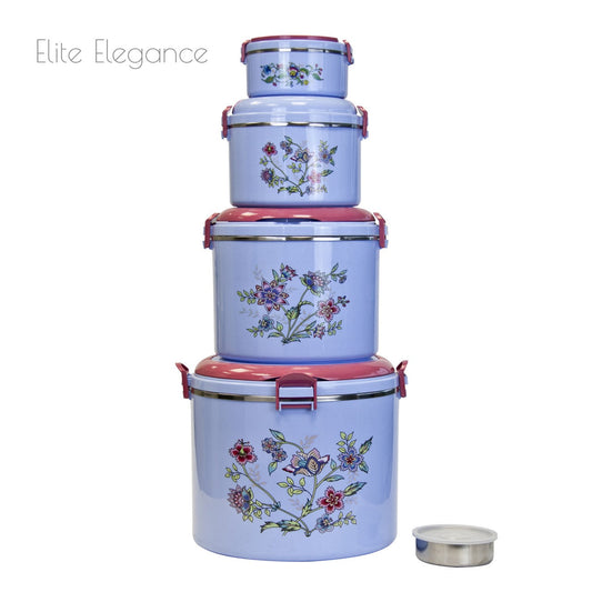 SQ Elite Elegance Insulated Hot Pot Set 5pc Blue Various Sizes