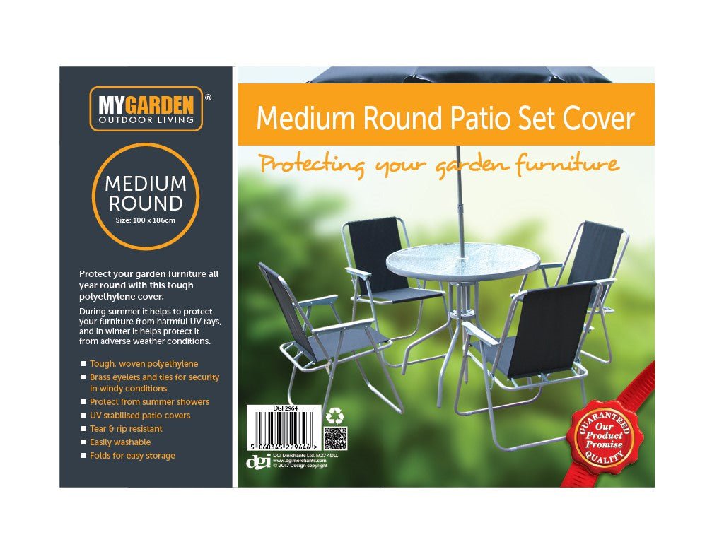 Durable Medium Round Patio Set Cover 100cm x 186cm