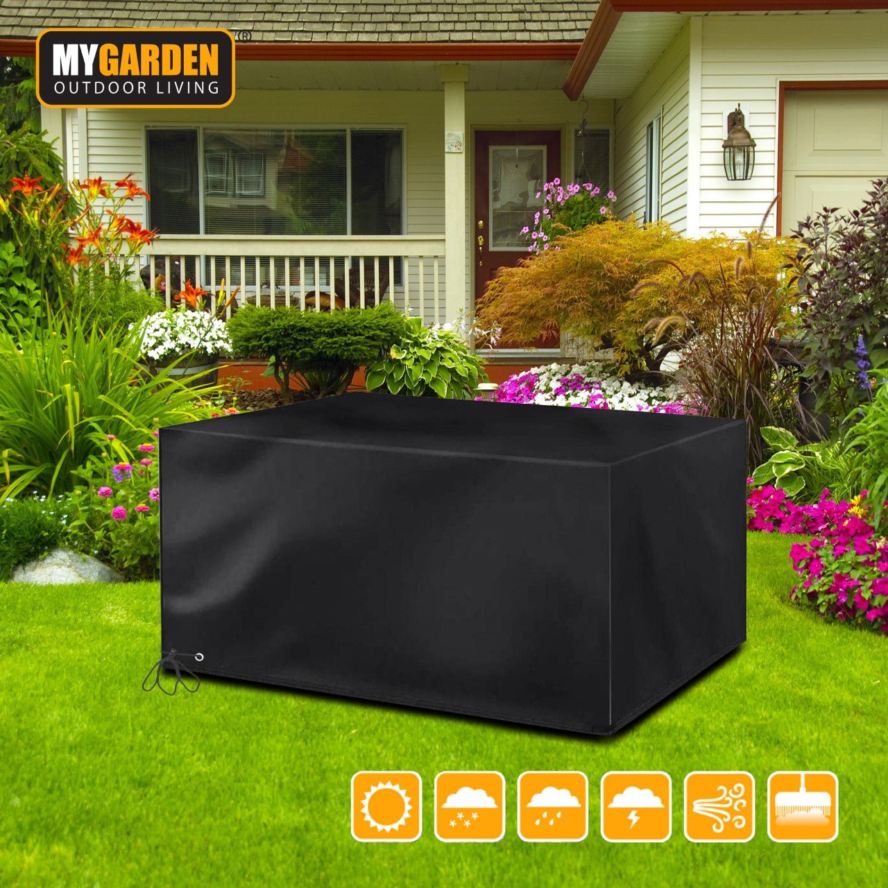 Durable Garden Woven Table Cover 213 x 132 x 74cm