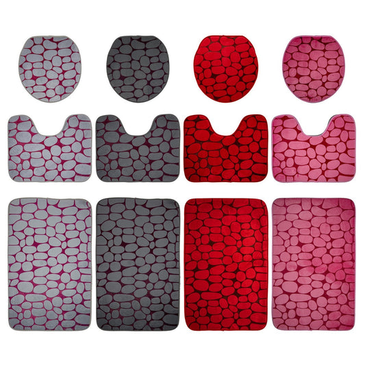 Durane Soft AntiSlip Bathroom Mat Set of 3 80 x 48 cm