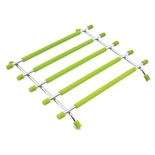 SQ Pro Elite Stainless Steel and Silicone Pan Trivet Heat Resistant Kitchen Accessory