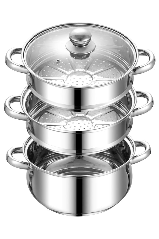 SQ Professional Lustro 3 Tier Stainless Steel Steamer 20cm 3L