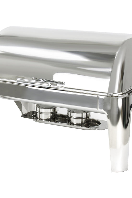 SQ Professional Banquet Chafing Dish with Roll Top and 2 Soup Pots Silver