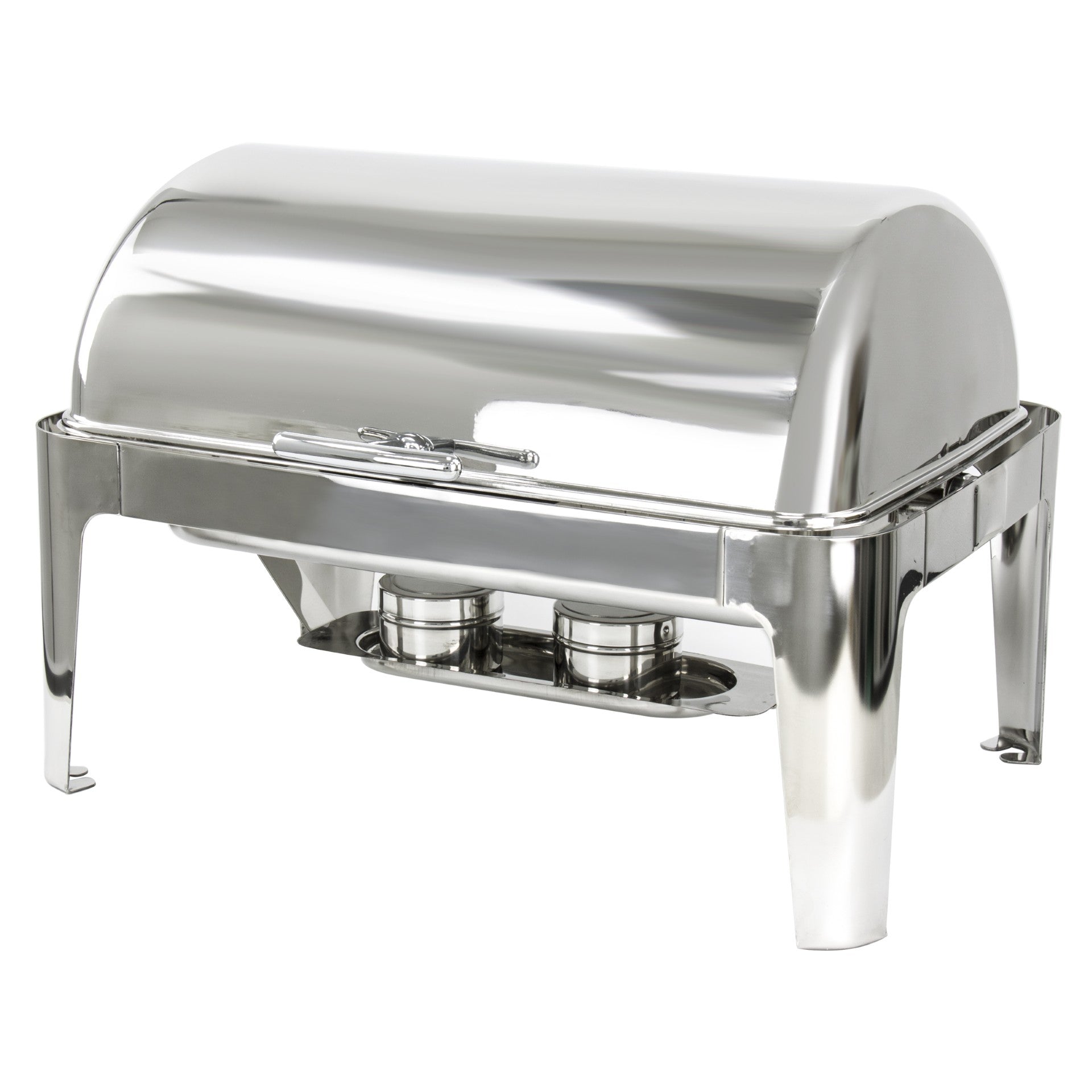 SQ Professional Banquet Chafing Dish with Roll Top and 2 Soup Pots Silver