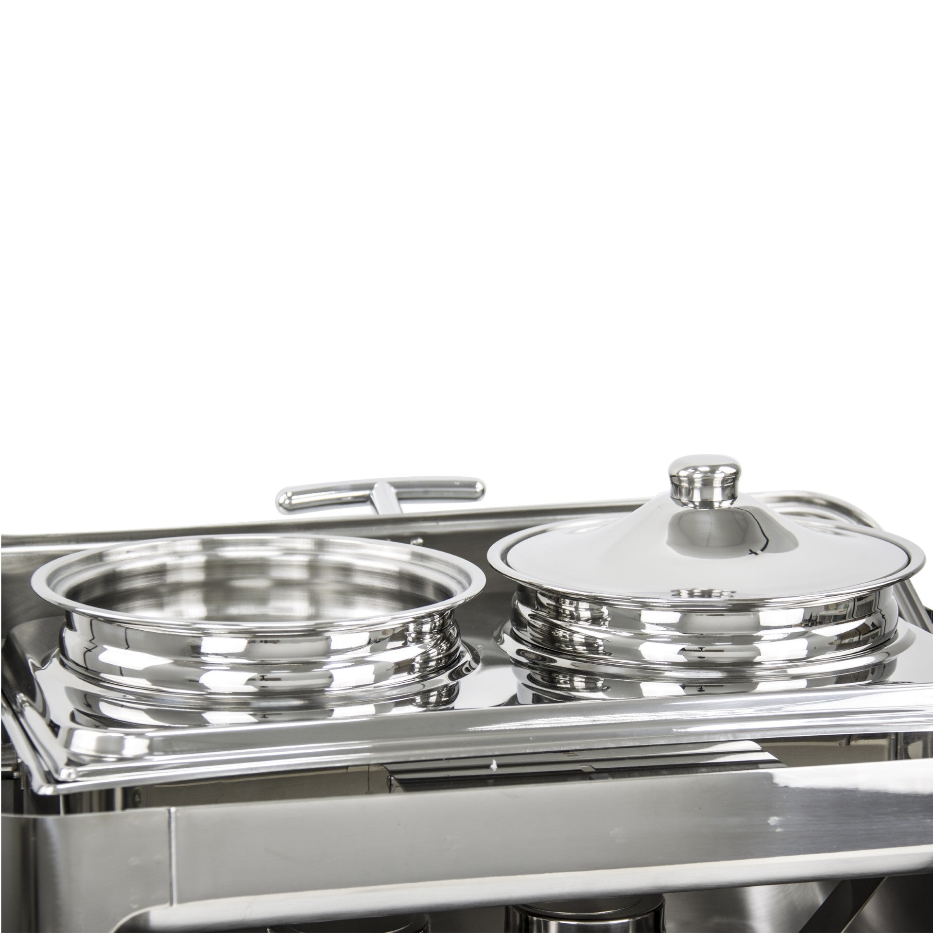SQ Professional Banquet Chafing Dish with Roll Top and 2 Soup Pots Silver