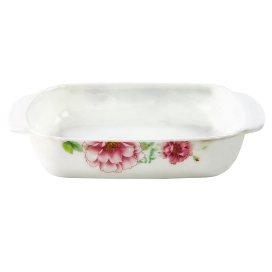 Elegant Opal Glass Laura Serving Dish Snack Bowl 20x20x4cm