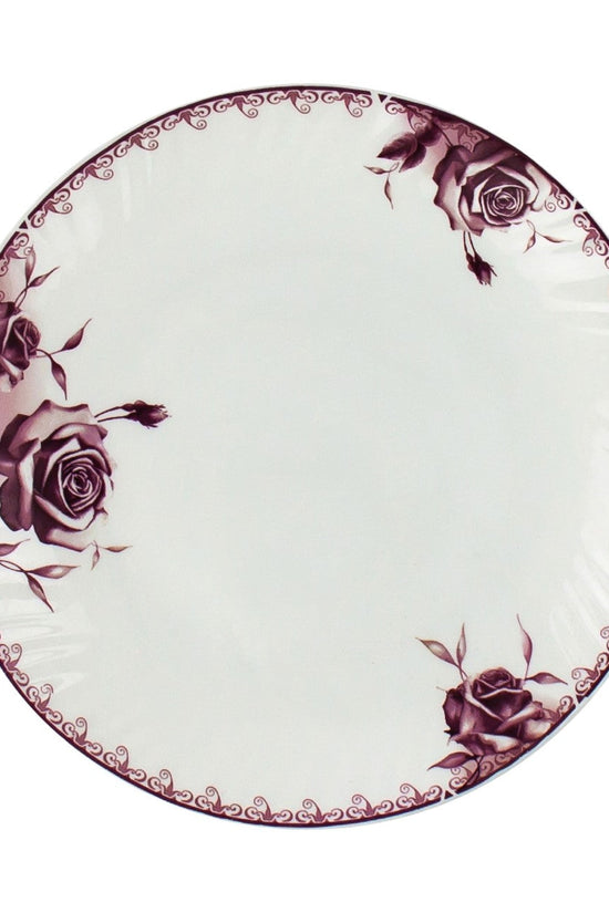 Elegant Opal Glass Side Plate Elisa Set of 6 19x2cm