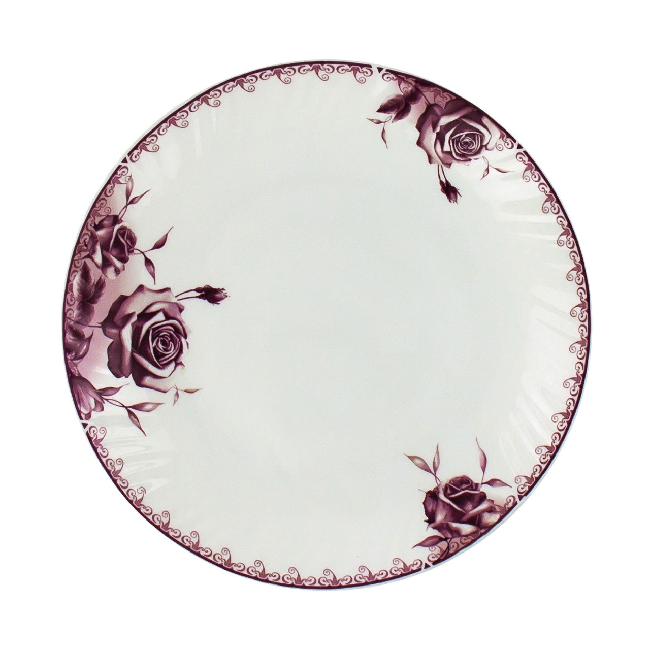 Elegant Opal Glass Side Plate Elisa Set of 6 19x2cm