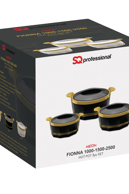 SQ Professional Fionna Hot Pot Set of 3 Black