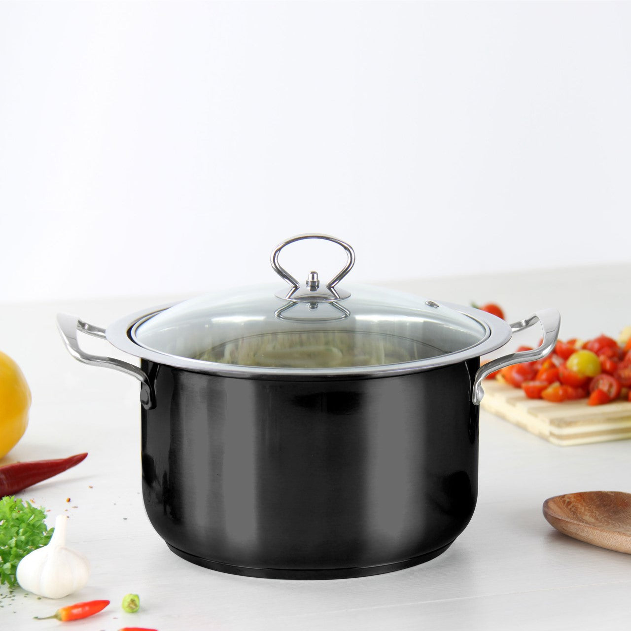 SQ Professional Gems Metallic Stockpot Set Onyx 3Piece