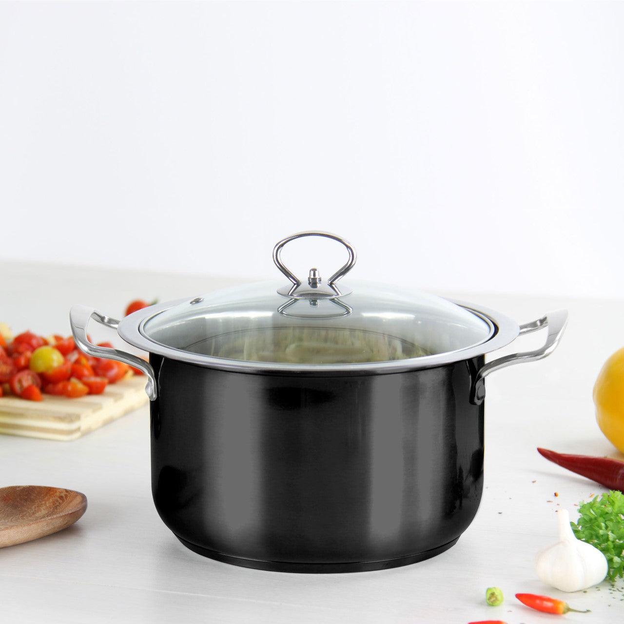 SQ Professional Gems Stainless Steel Stockpot Set Onyx 4Piece