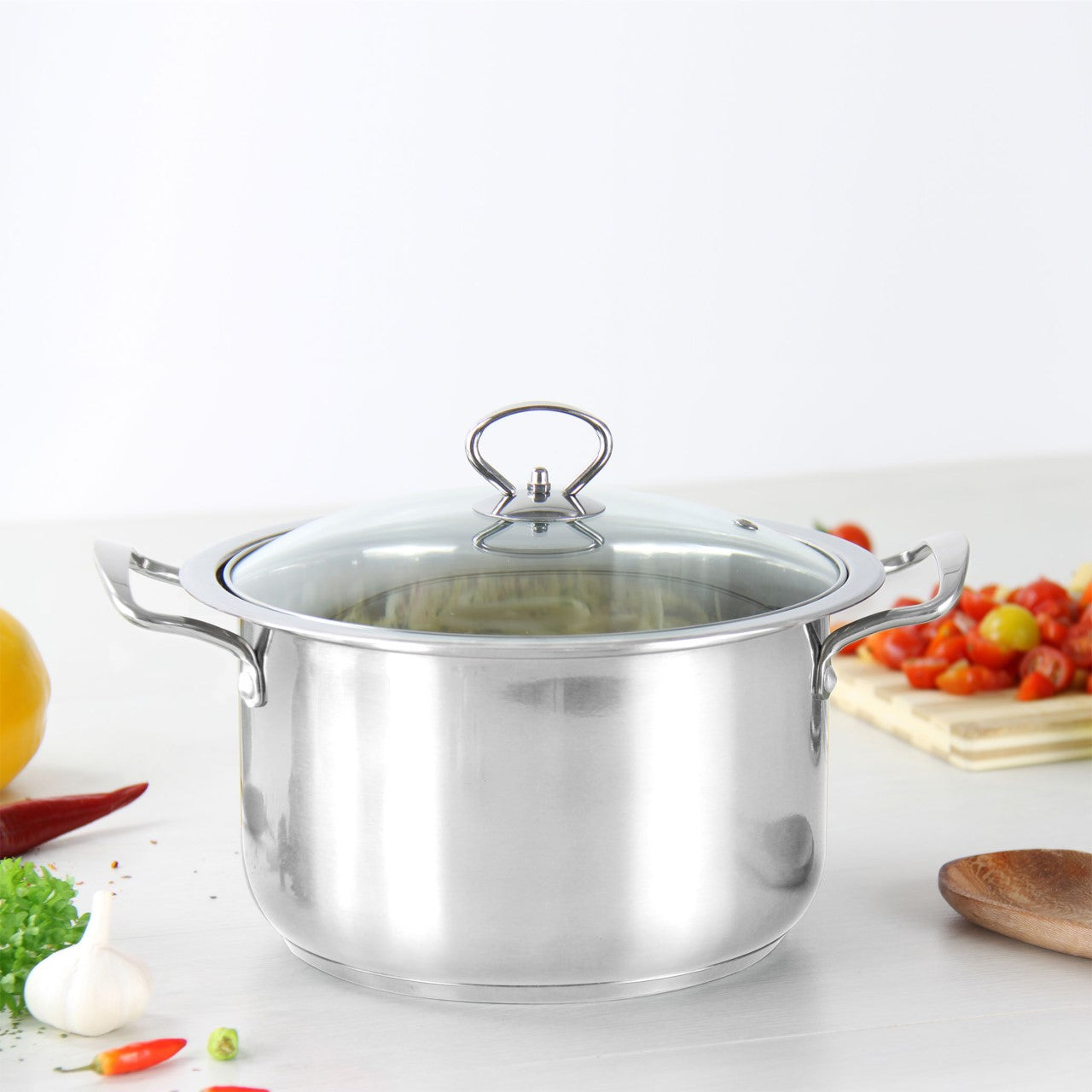 Gems Stainless Steel Stockpot Set 3pc Quartz 262830cm