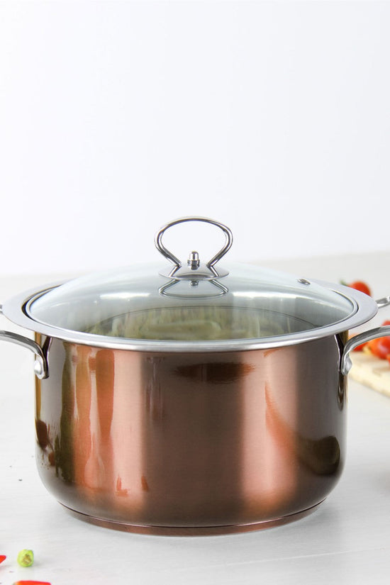 Premium Gems Stainless Steel Stockpot Set 3pc Axinite Collection